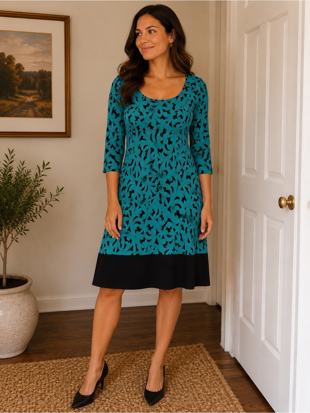 Vintage Diane Von Furstenberg "Laetitia" silk jersey tunic dress size 10 silk